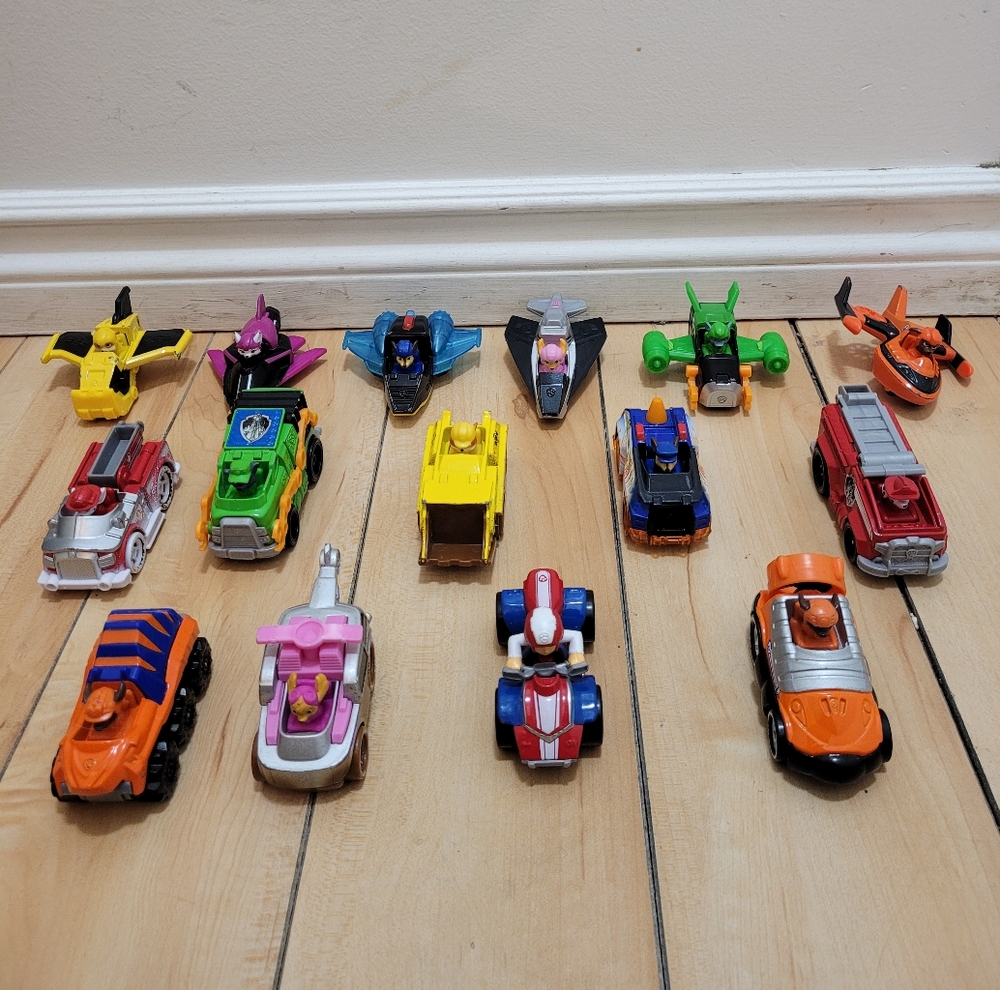 15 Paw Patrol Vehicles (About the Size of Hot Wheels)